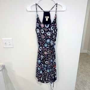 Floral print chiffon dress